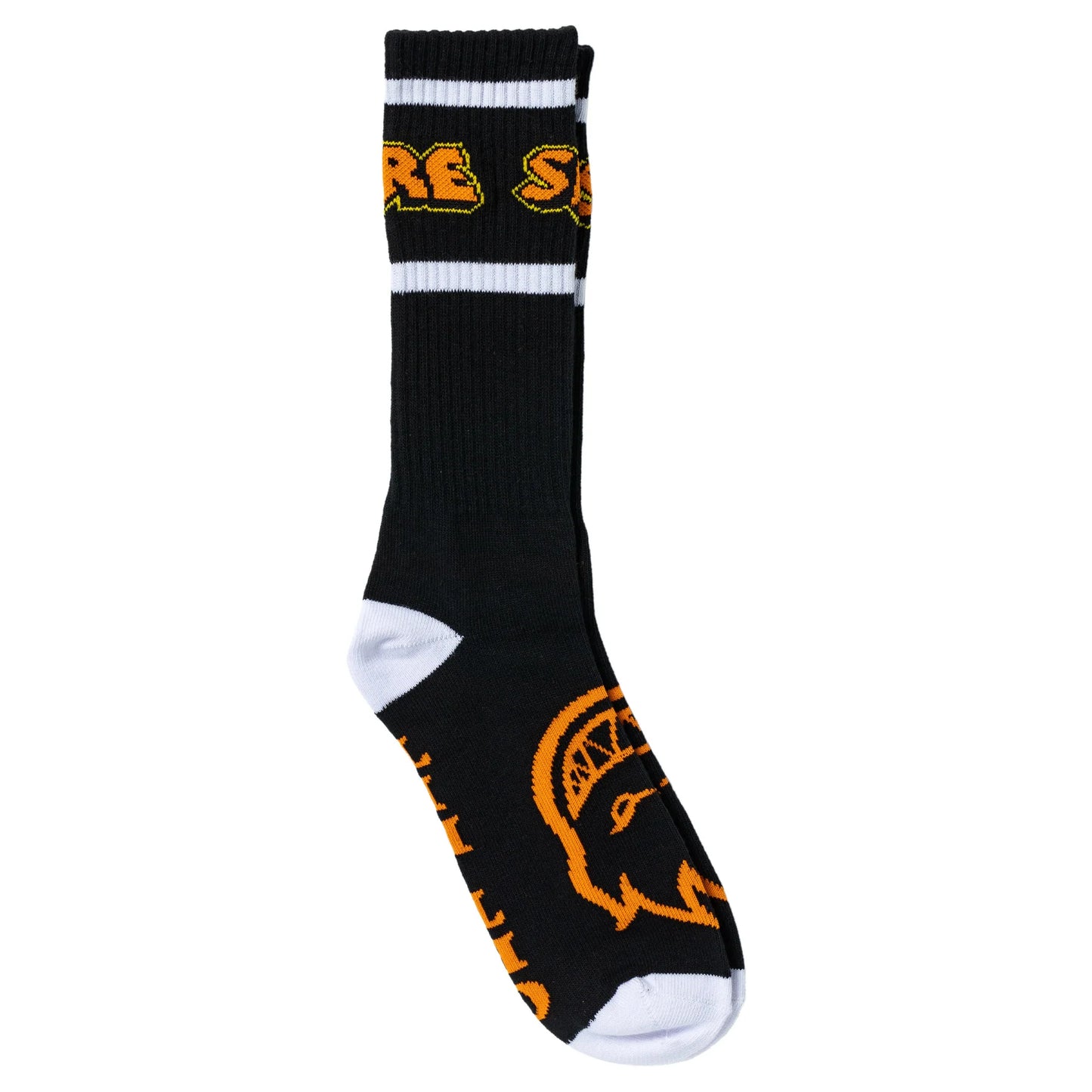 Spitfire Wheels Hellfire Script Socks - Black / White / Orange