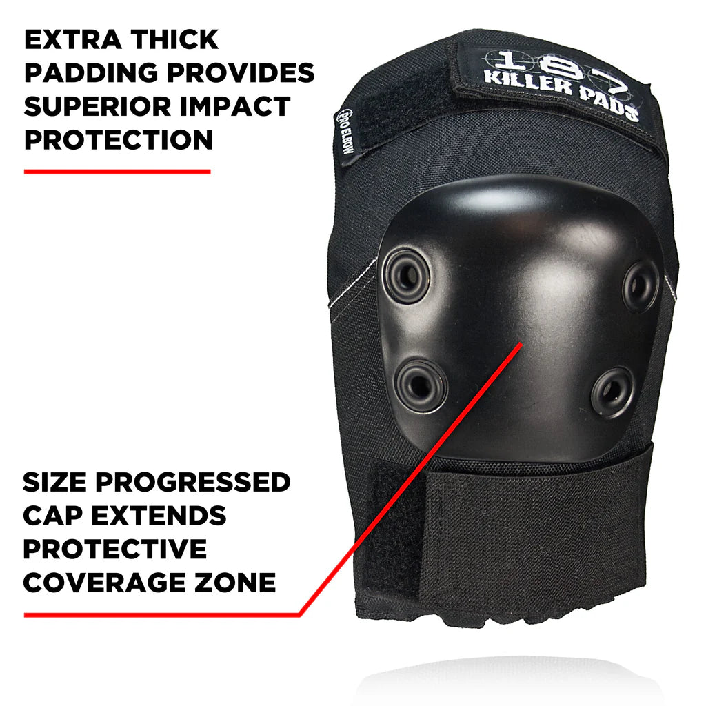 187 Killer Pads Pro Elbow Pads - Black