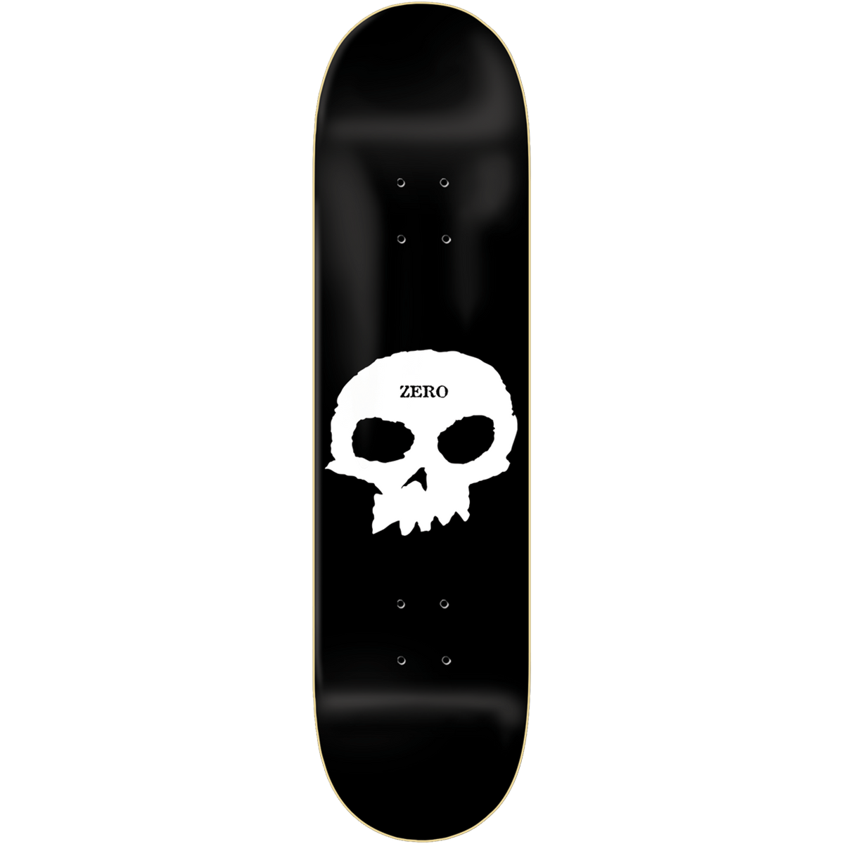 8.75" Zero Single Skull Skateboard Deck - Black / White
