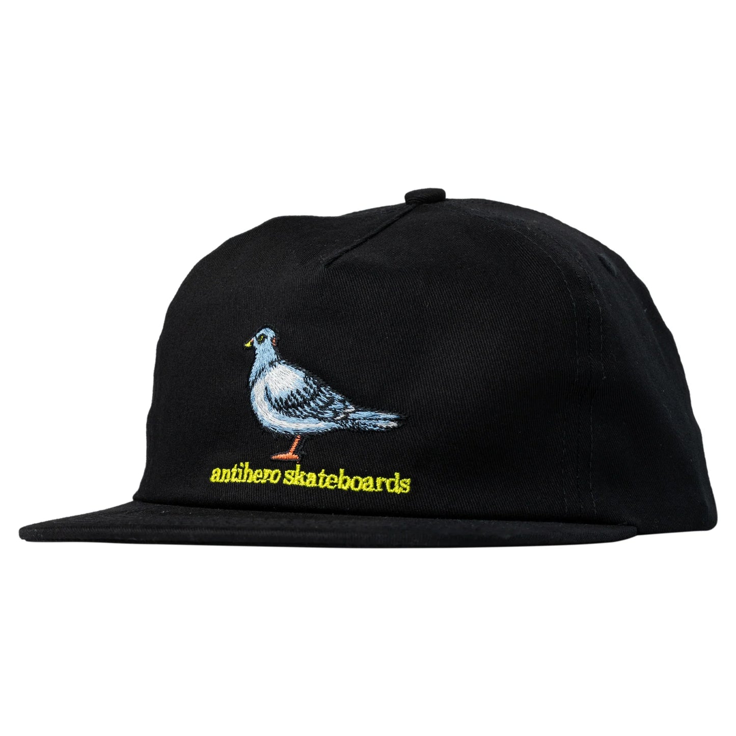Anti-Hero Lil Pigeon Snapback Hat - Black / Yellow