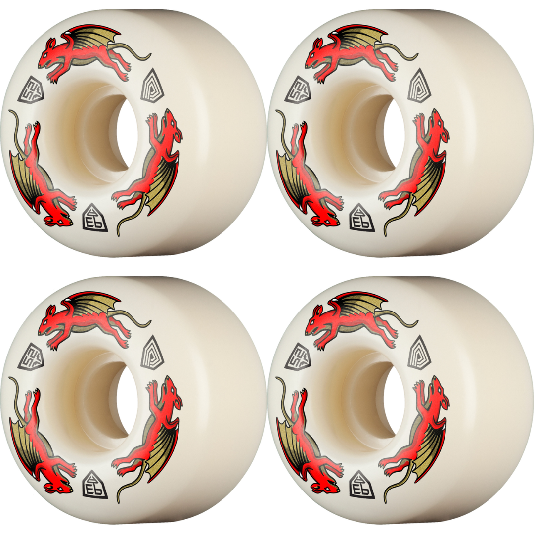52mm Powell Peralta Nano Rats Skateboard Wheels 93a - AV4 Asymmetrical Shape