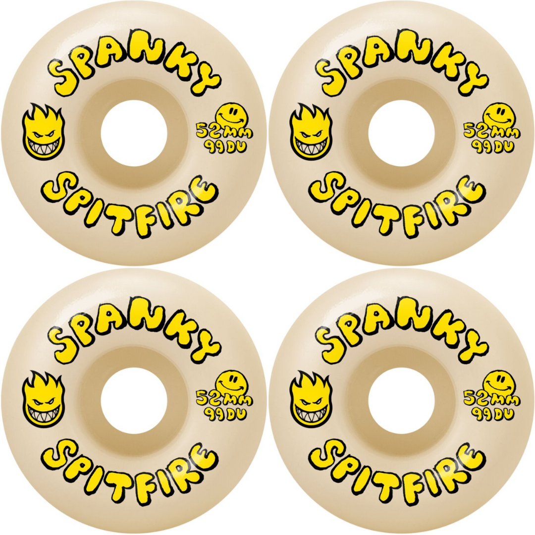 52mm Spitfire Wheels Kevin Spanky Long Happy Pro Formula Four F4 Natural 99a