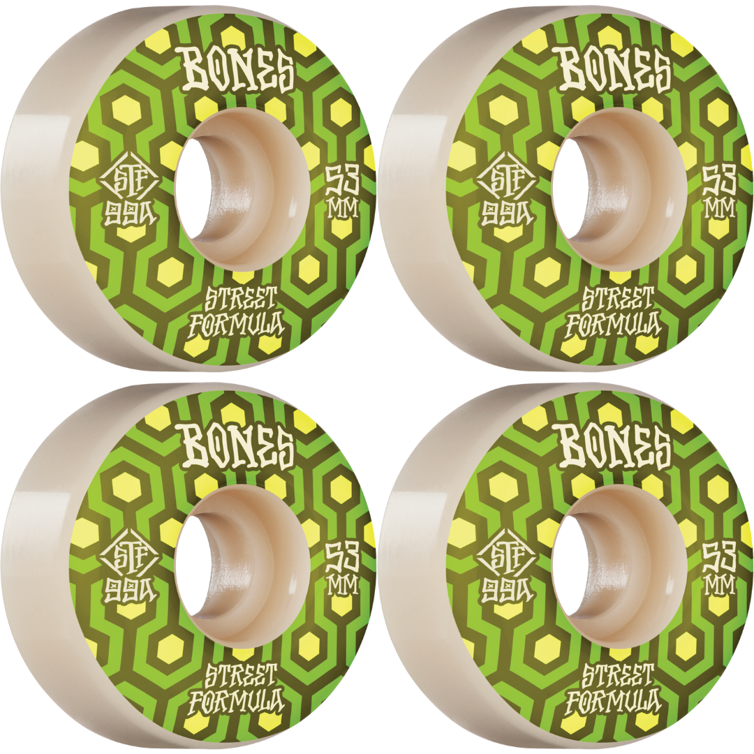 53mm Bones Wheels STF Street Tech Formula Retros V1 Standard Skateboard Wheels 99a