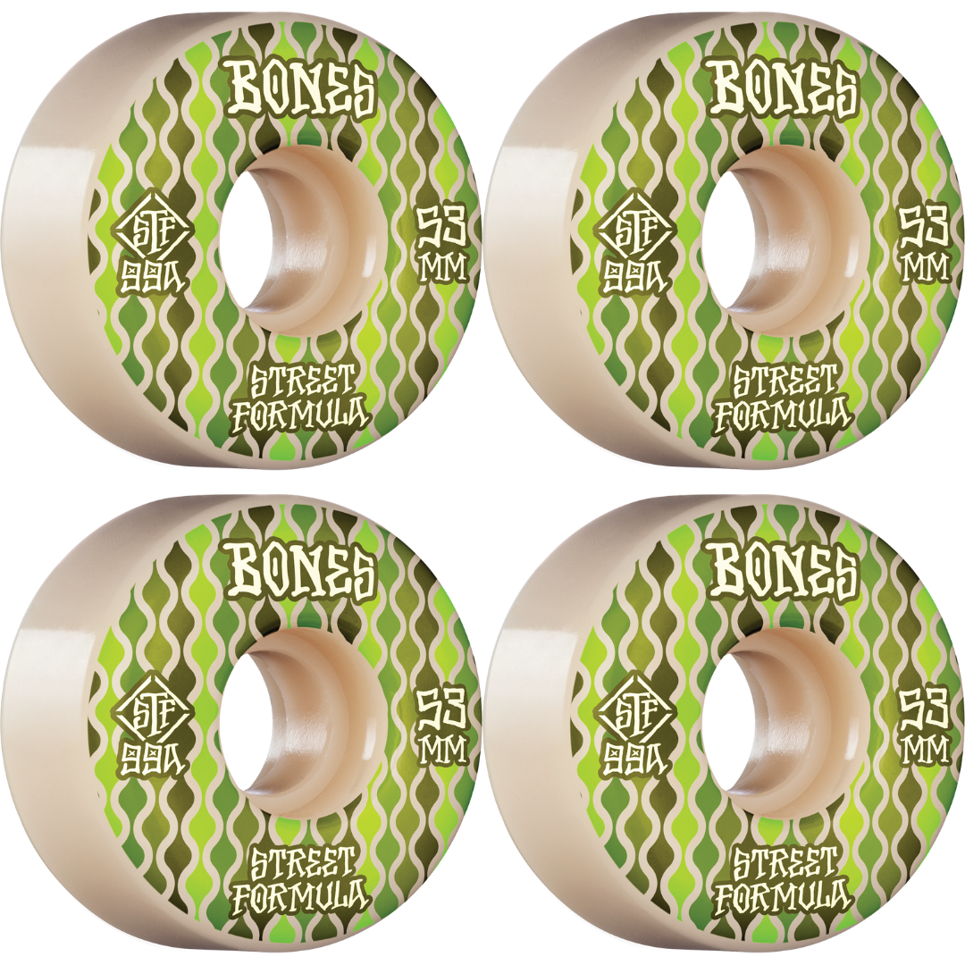 53mm Bones Wheels STF Street Tech Formula Retros V2 Locks Skateboard Wheels 99a