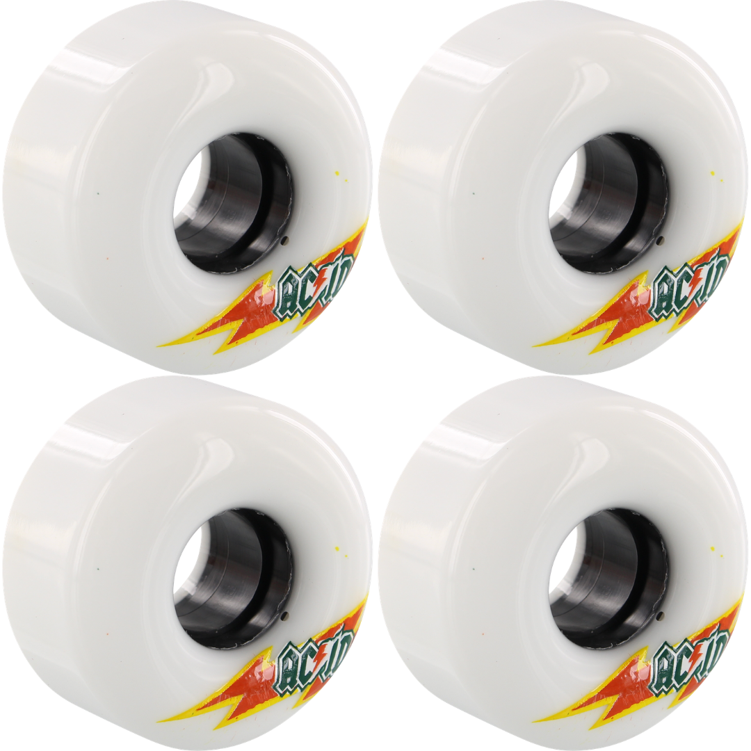54mm Acid Chem Co Funner Skateraid Wheels 86a - White