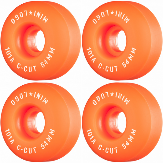 54mm Mini Logo Skateboard Wheels C-Cut 101A Orange