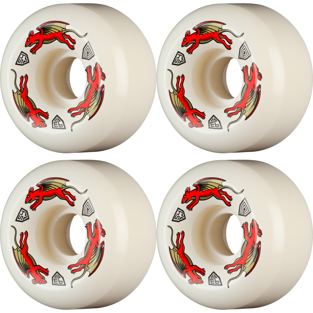 54mm Powell Peralta Nano Rats Skateboard Wheels 93a - AV6 Asymmetrical Shape