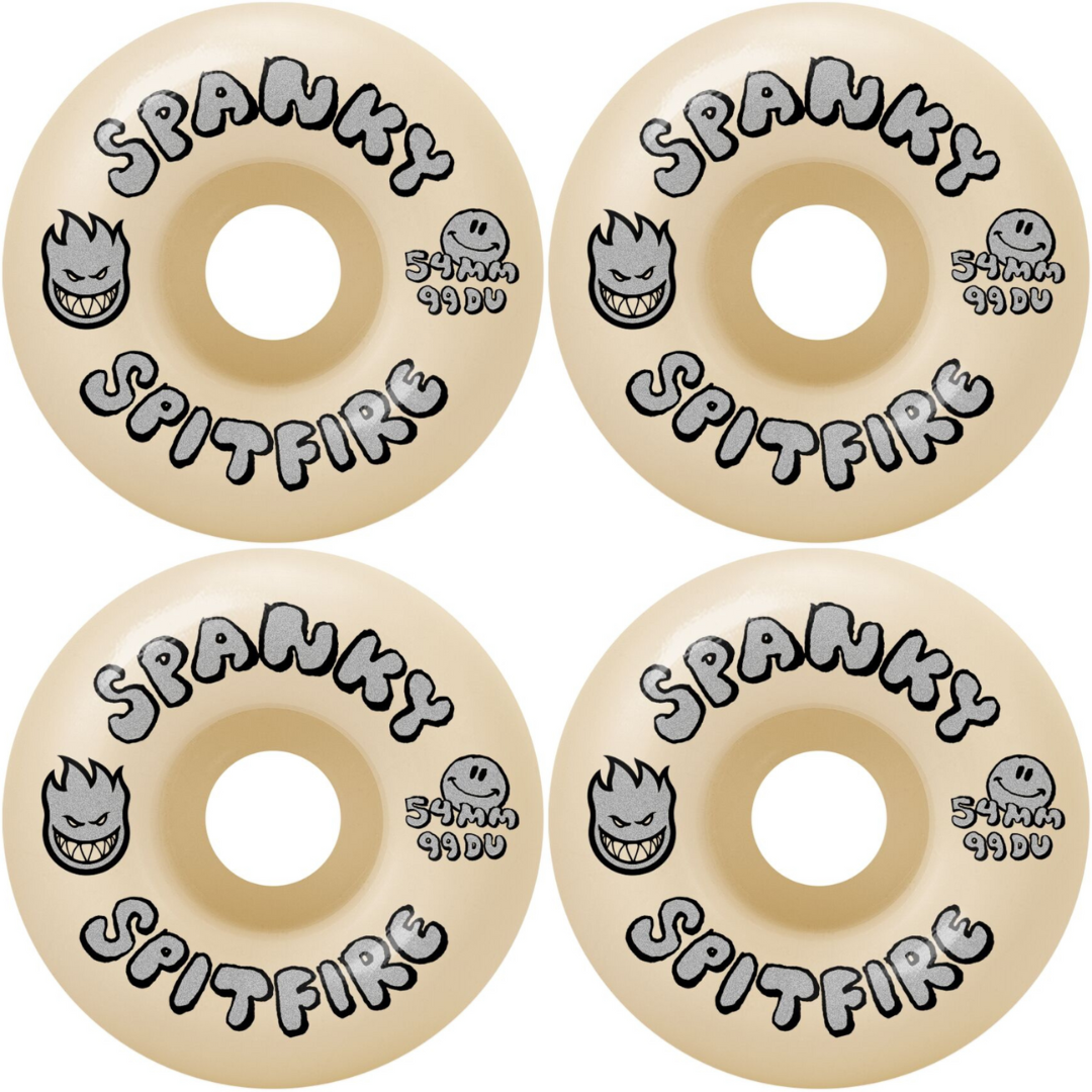 54mm Spitfire Wheels Kevin Spanky Long Happy Pro Formula Four F4 Natural 99a