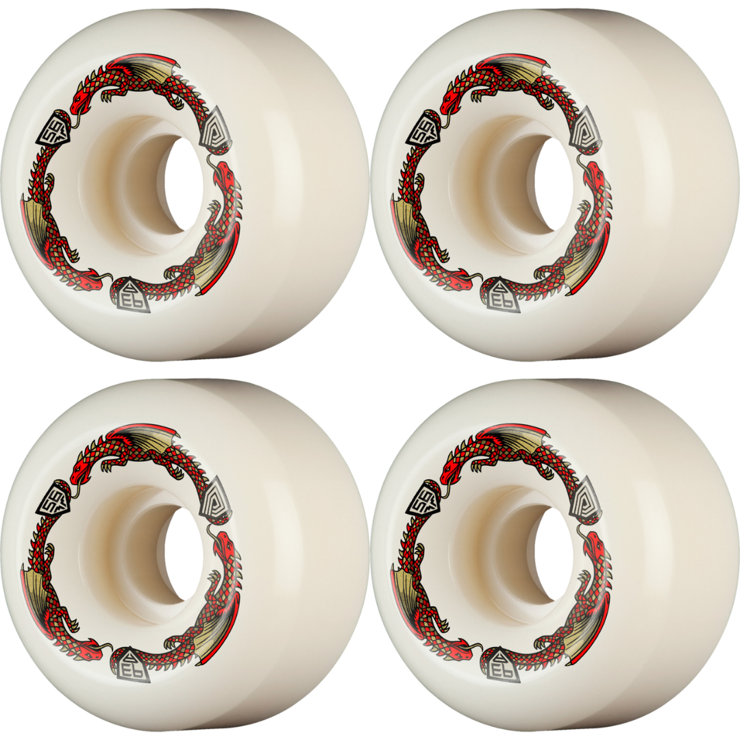 56mm Powell Peralta Dragons Skateboard Wheels 93a - V6 Symmetrical Shape
