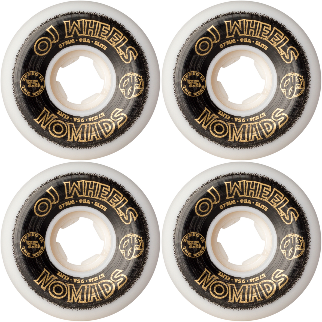 57mm OJ Wheels Elite White Nomads 95a