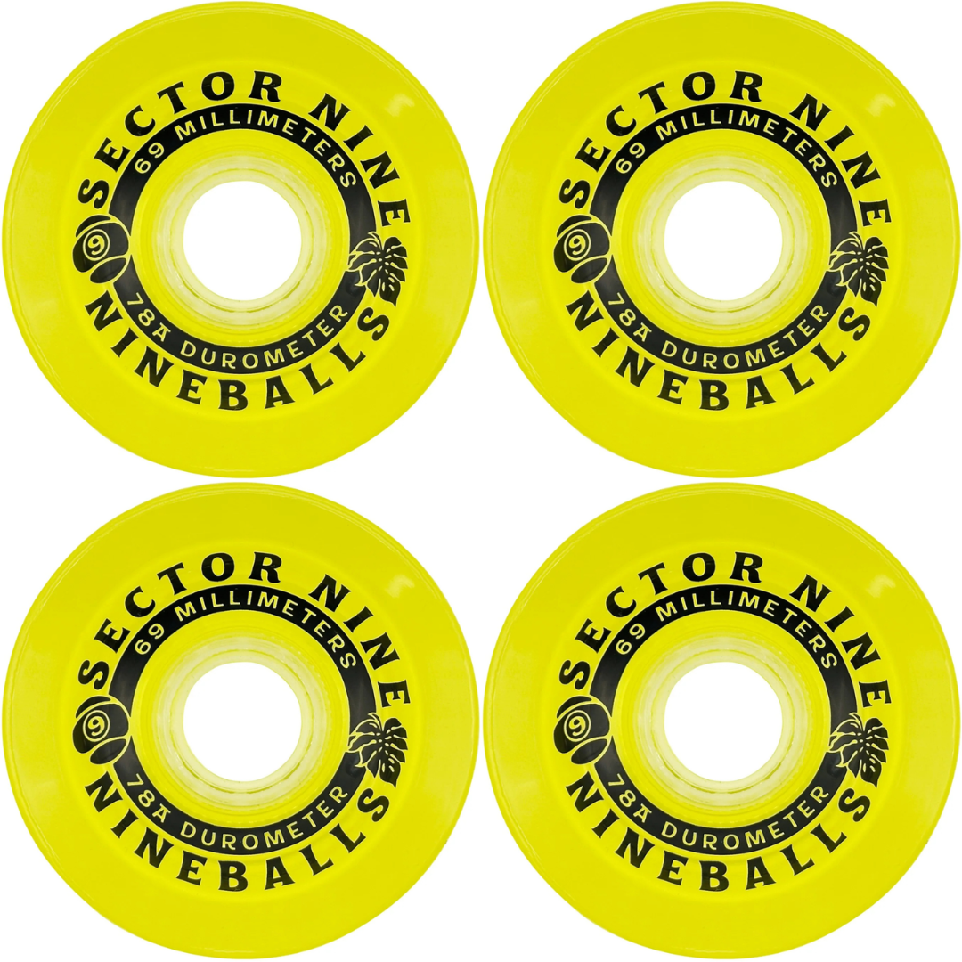 69mm Sector 9 Nineballs Lemon Balls Wheels 78a