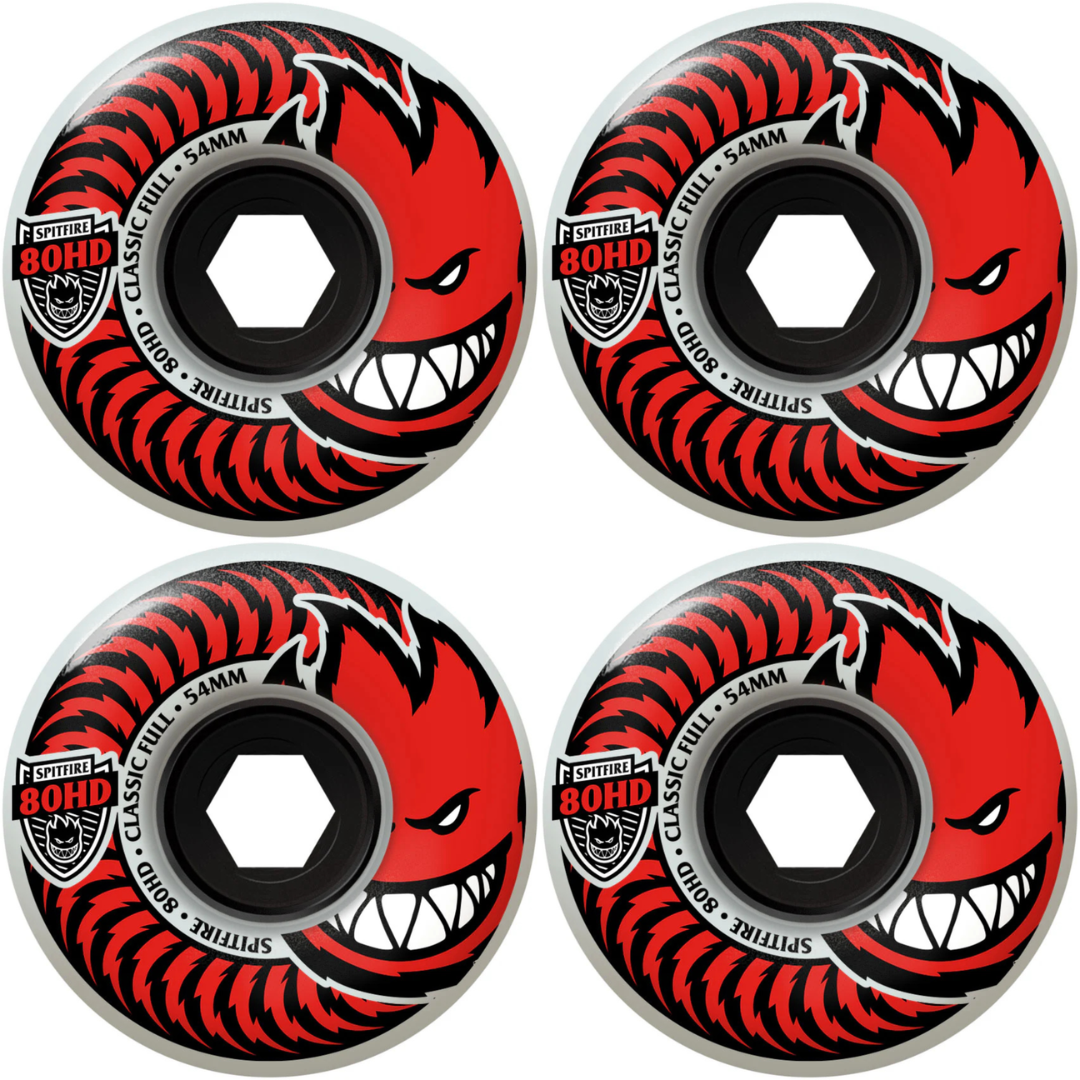 54mm Spitfire 80HD Classic Full Skateboard Wheels 80a
