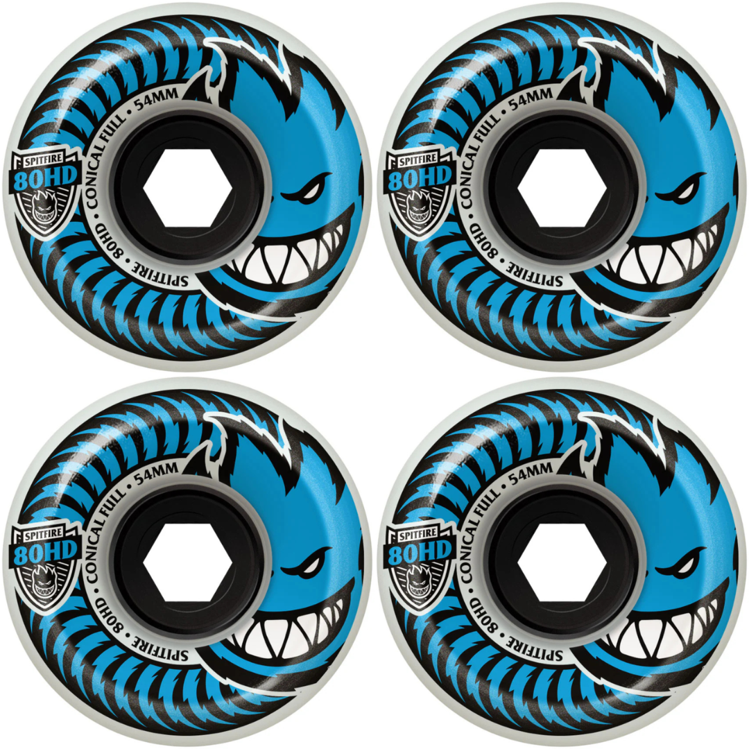 54mm Spitfire 80HD Conical Full Skateboard Wheels 80a