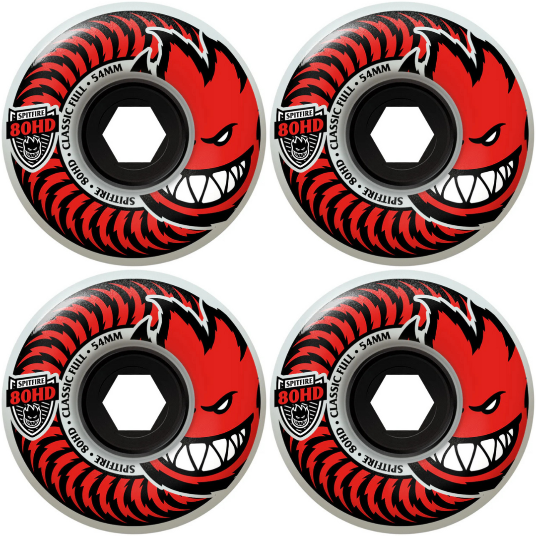 54mm Spitfire Wheels 80HD Classic Full Skateboard Wheels 80a