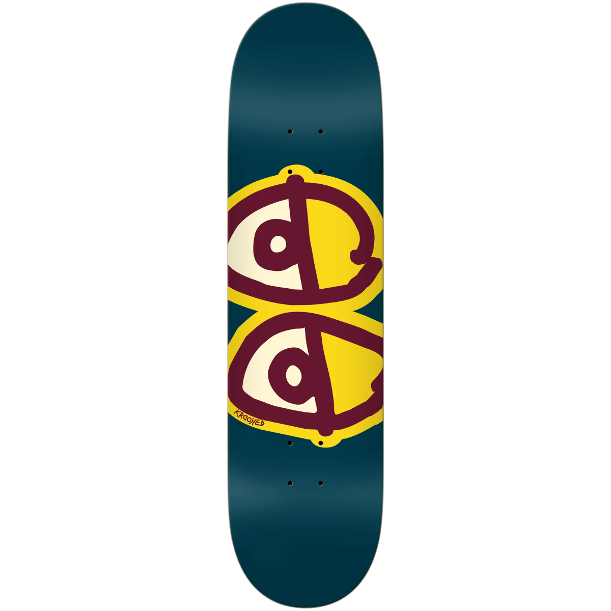 8.25" Krooked Team Eyes Skateboard Deck - Spruce