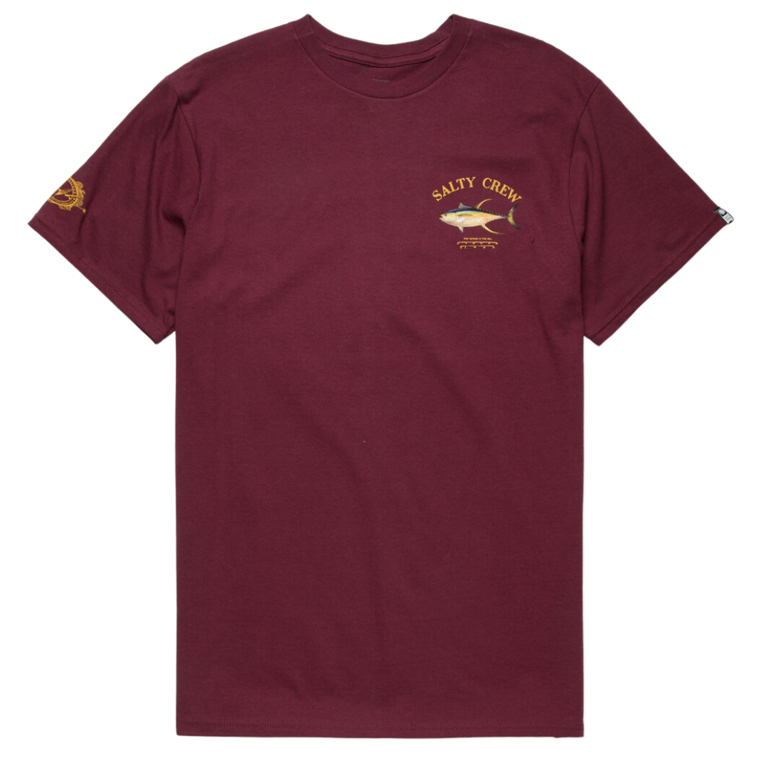 Salty Crew Ahi Mount T-Shirt - Burgundy Red
