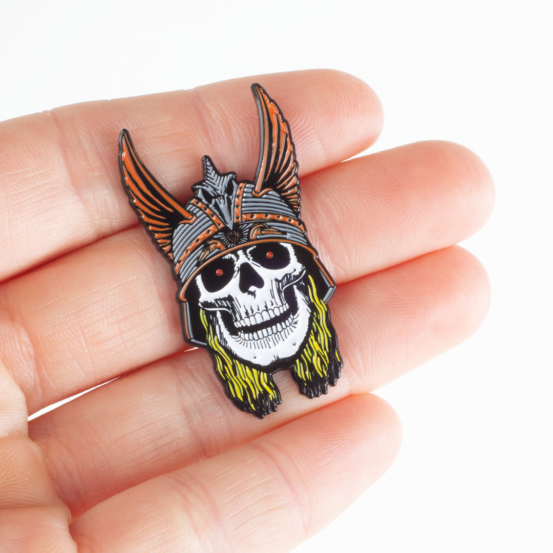 Powell Peralta Andy Anderson Skull Lapel Pin