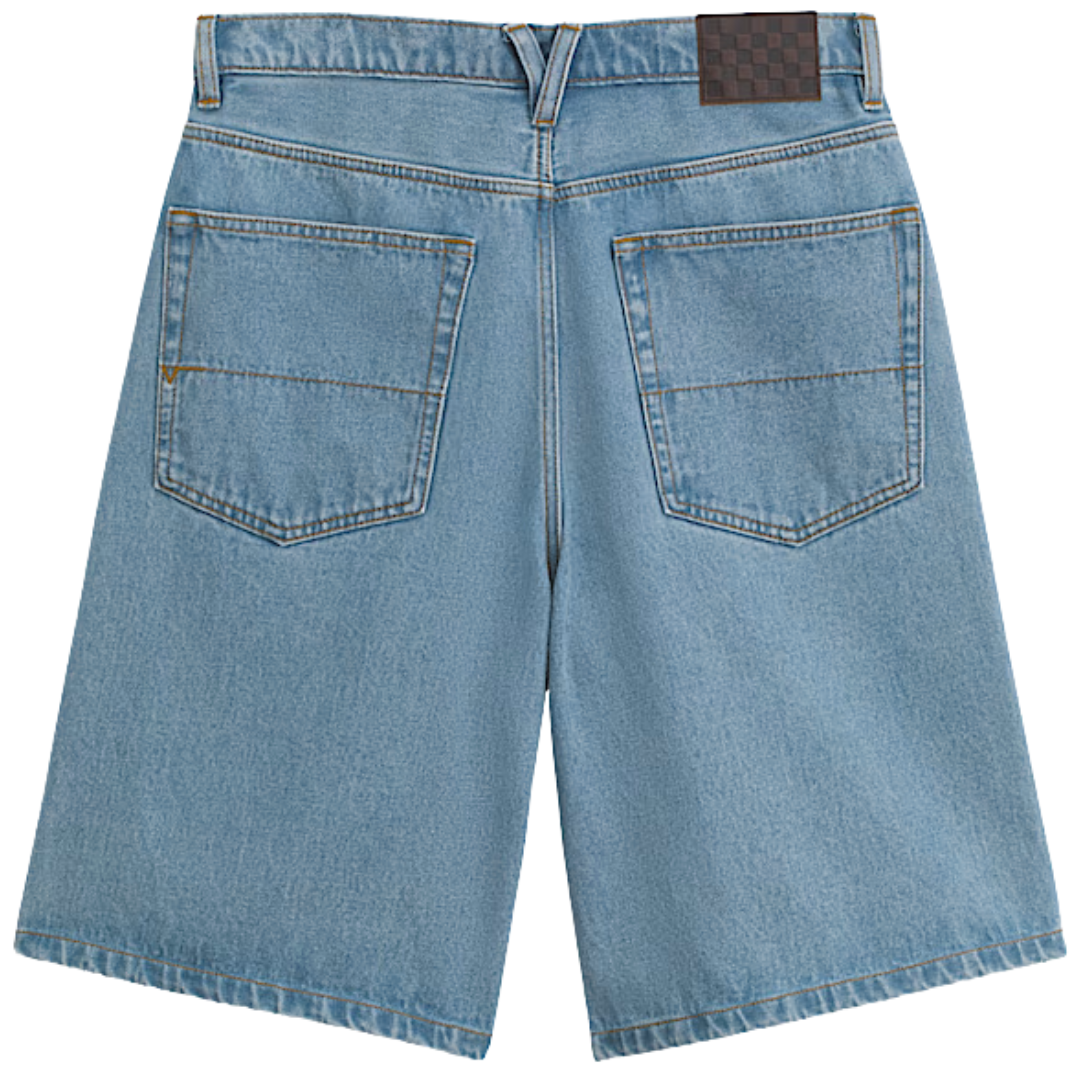 Vans Skate Check 5 Baggy Denim Shorts - Stonewash Blue