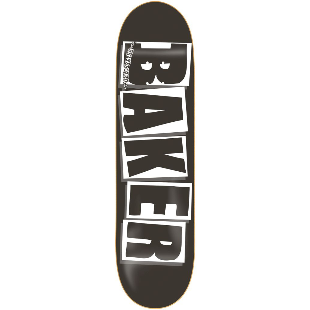 8.475" Baker Brand Logo Skateboard Deck Black / White