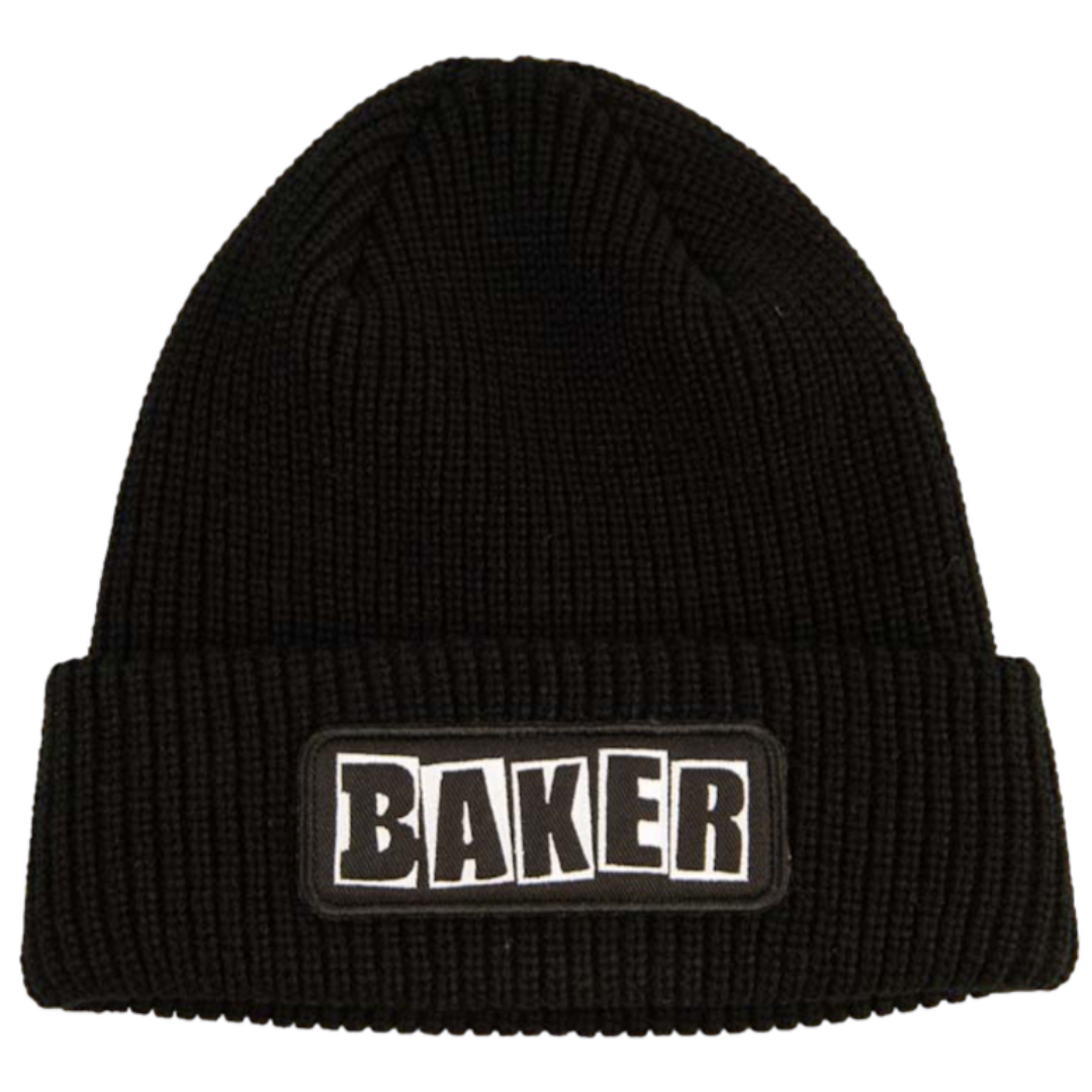 Baker Skateboards Brand Logo Patch Beanie - Black