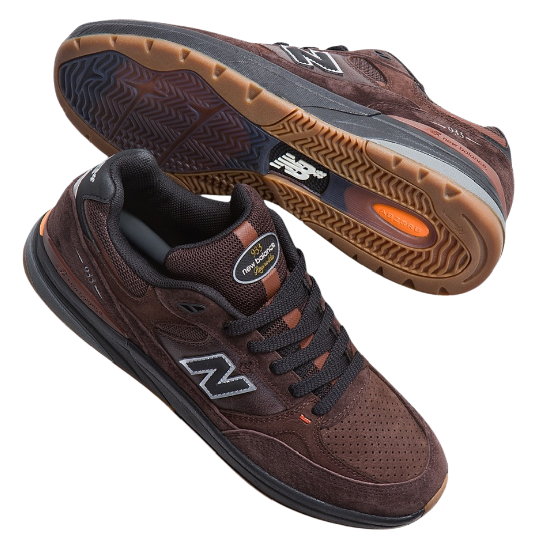 New Balance Numeric 933 Andrew Reynolds Shoes - Brown / Black NM933BAR