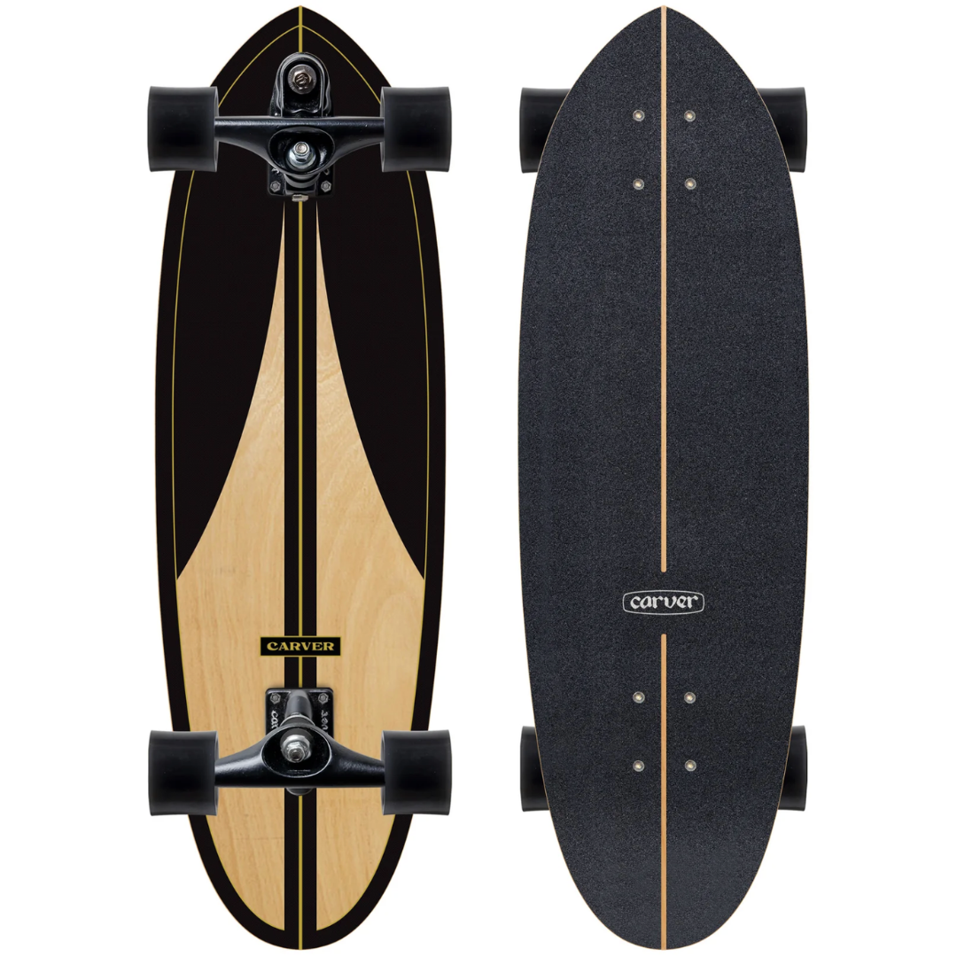 Carver Skateboards C7 Flowy Black Label Surfskate Complete Skateboard 32.5"