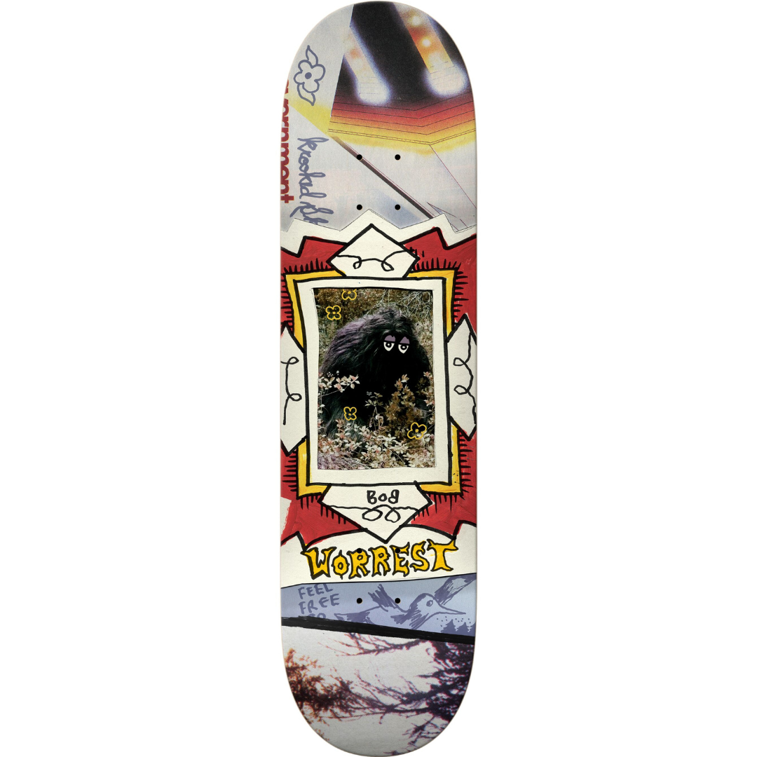 8.3" Krooked Bobby Worrest Bigfoot Slick Twin Tail Skateboard Deck