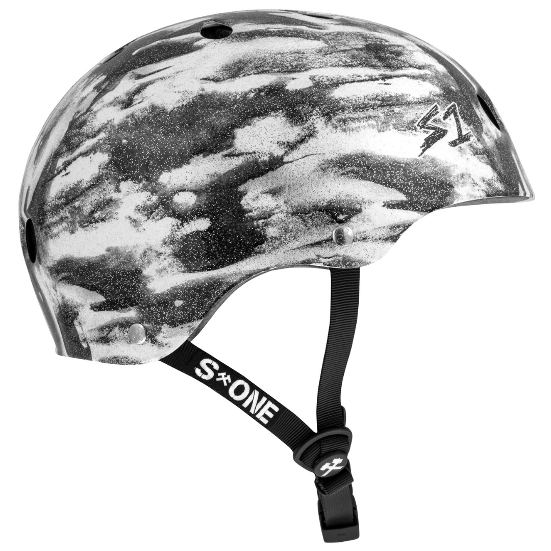 S1 Lifer Helmet - Black White Glitter - Bomba Hache Collab