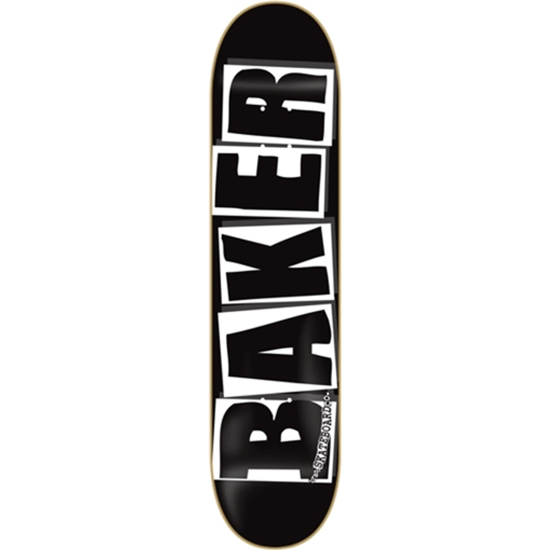 8.0" Baker Skateboards Brand Logo Skateboard Deck - Black / White