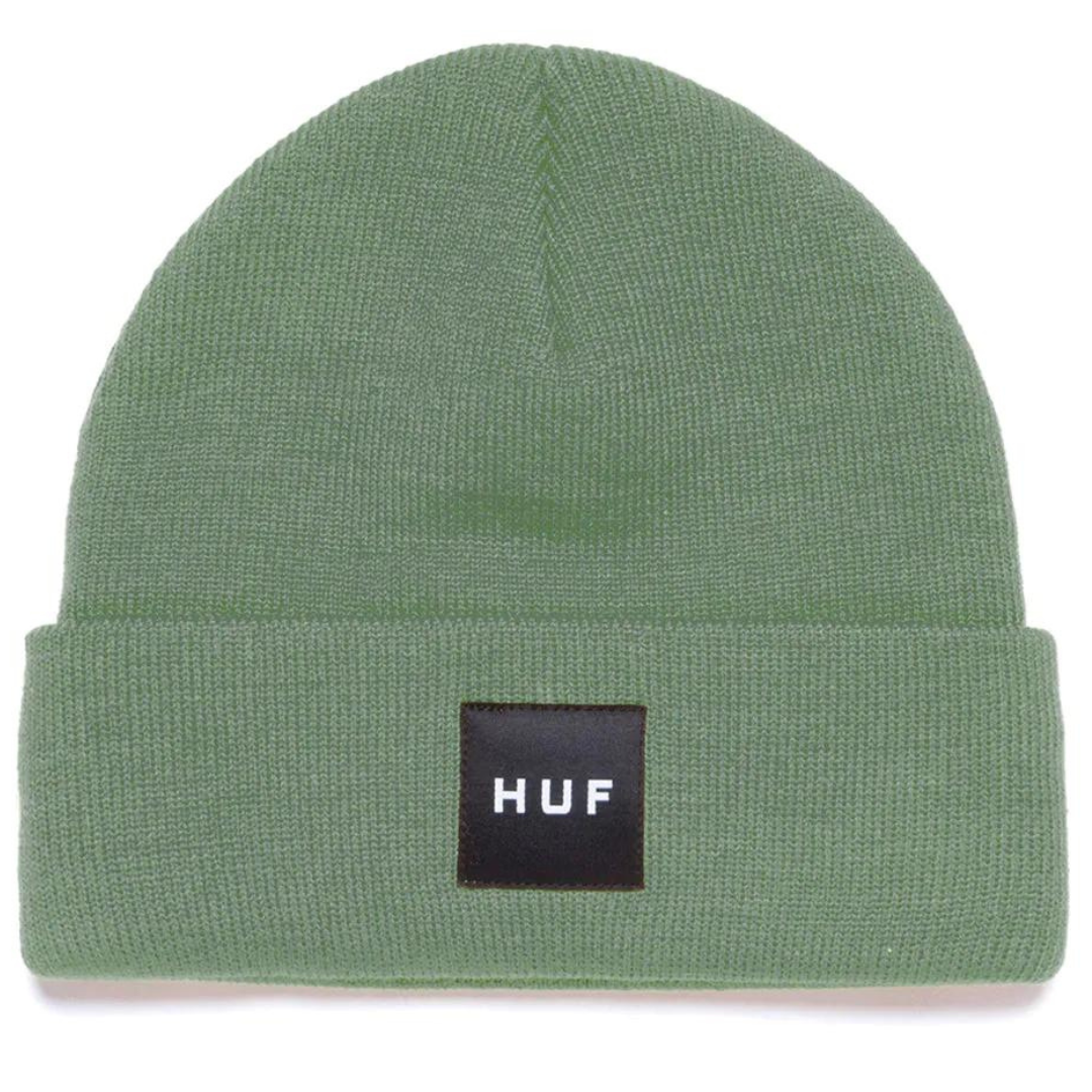 HUF Essentials Box Logo Cuff Beanie - Basil