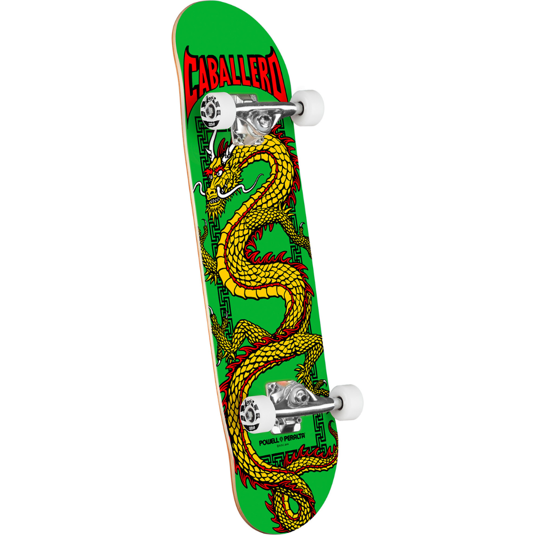 7.5" Powell Peralta Cab Chinese Dragon Birch Complete Skateboard - Green
