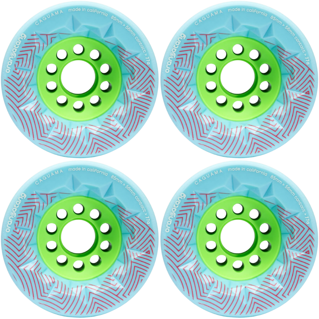 85mm Orangatang Caguama Longboard Wheels 77a - Blue