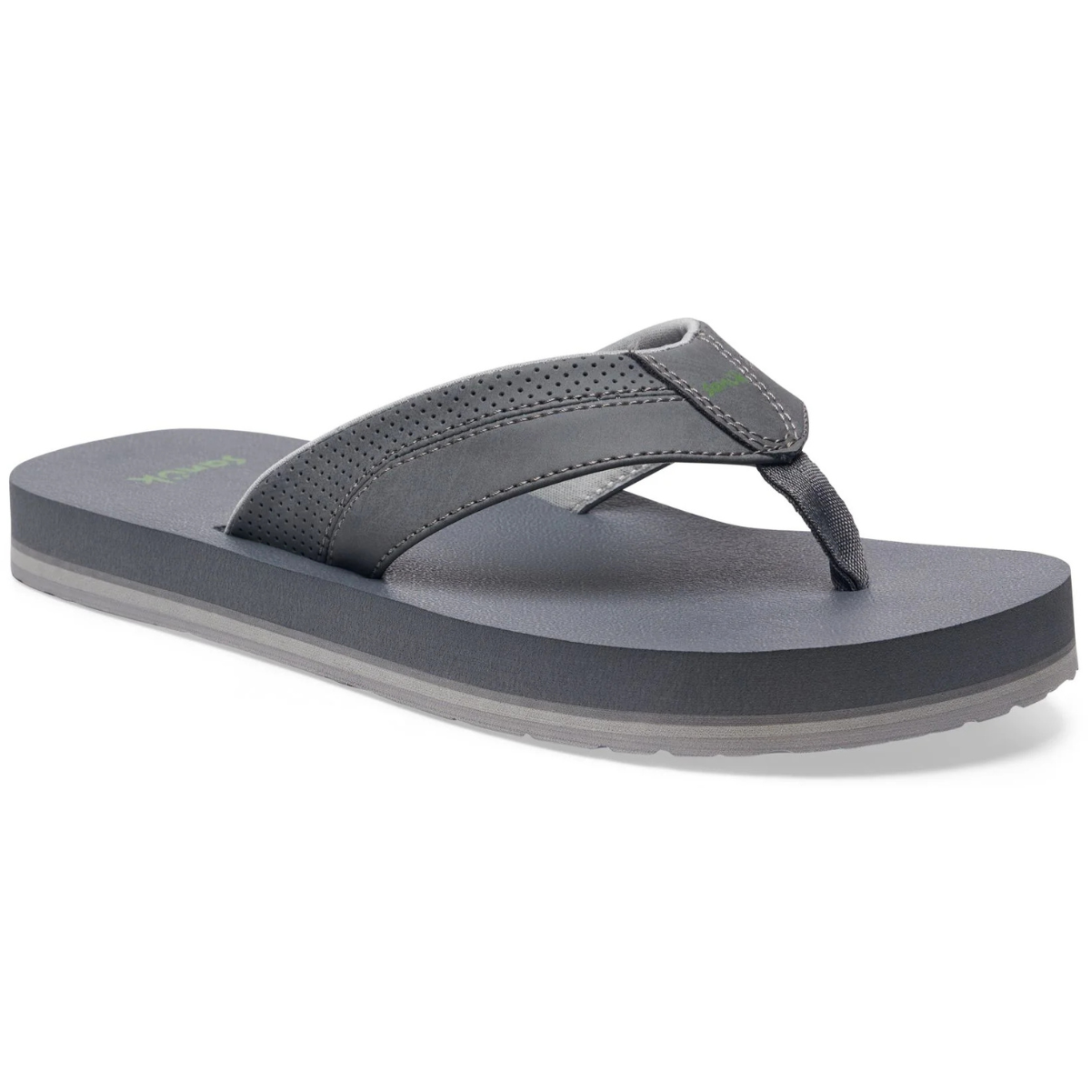 Sanuk Beer Cozy IV Men's Memory Foam Flip Flops - Castlerock