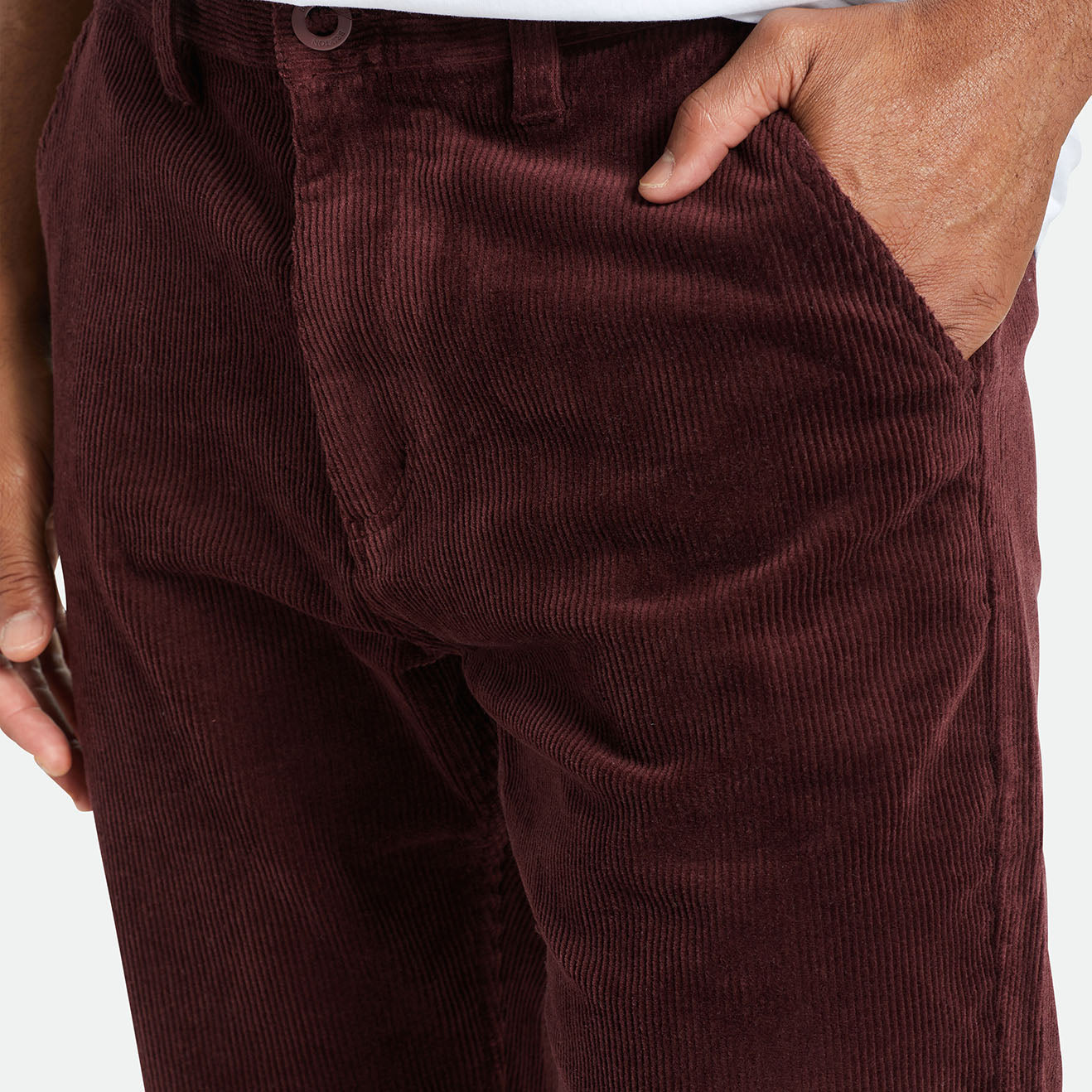 Brixton Choice Chino Pants - Mahogany Cord