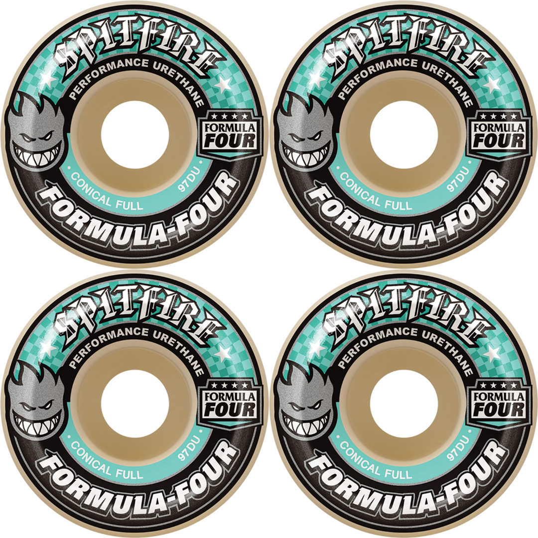 58mm Spitfire Formula Four F4 Conical Full Skateboard Wheels 97a