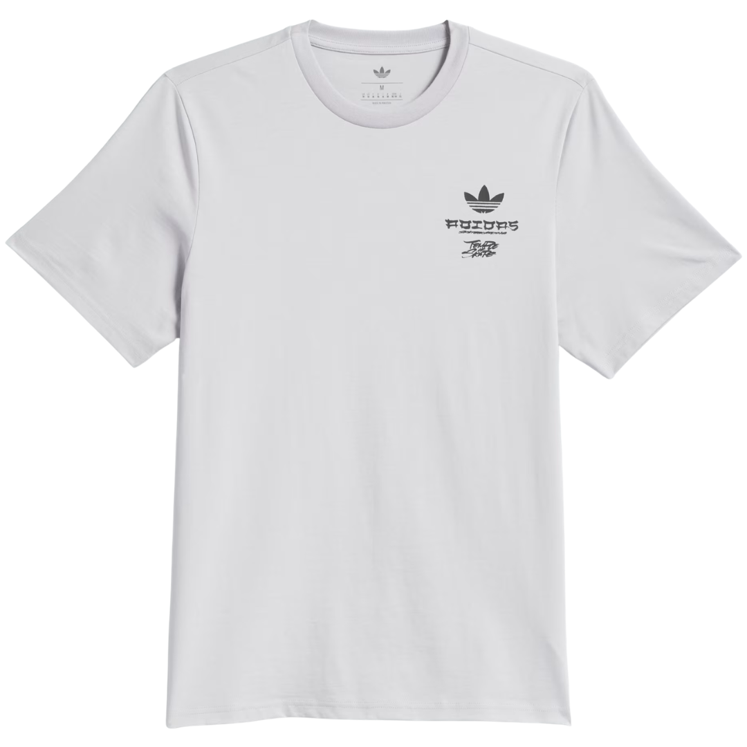 Adidas Skateboarding x Temple Of Skate Crane T-Shirt - Light Solid Grey / Black