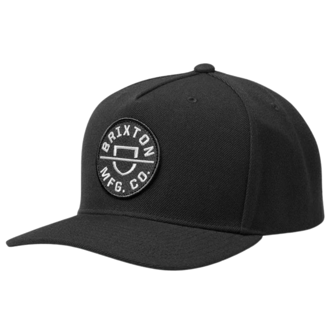 Brixton Crest C MP Snapback Hat Black