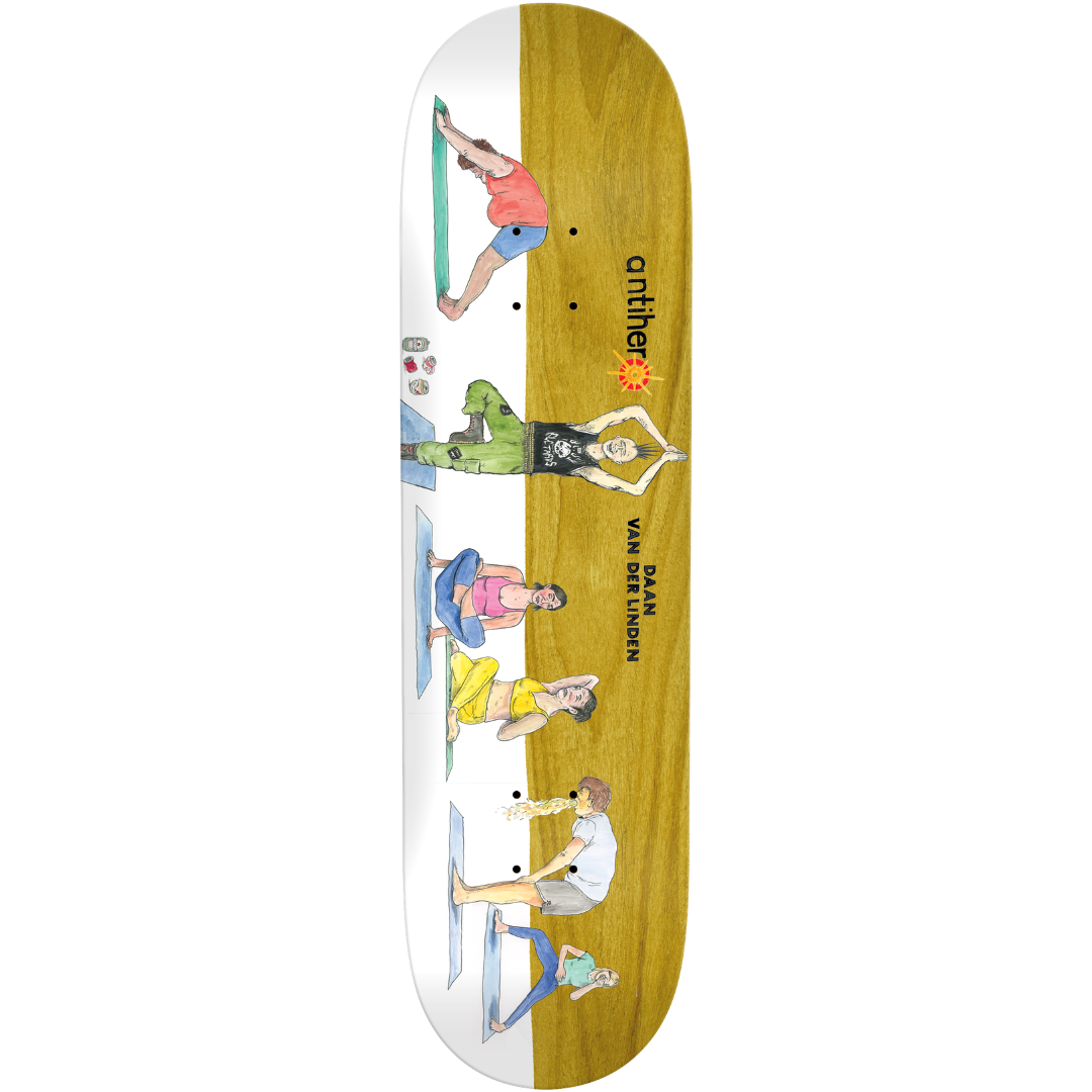 8.38" Anti-Hero Daan Van Der Linden I Farted In Yoga Skateboard Deck - Assorted Stains