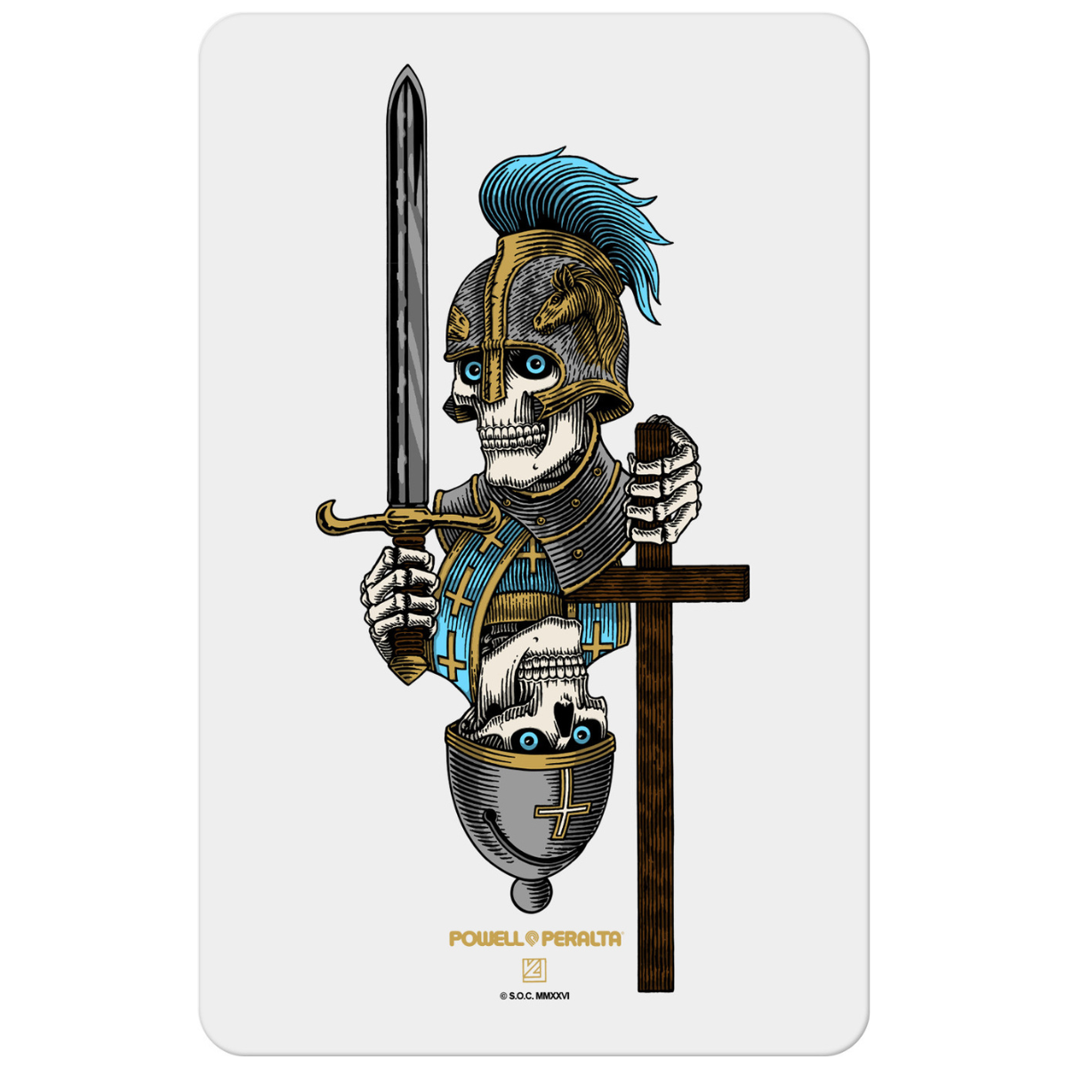 Powell Peralta Pro Dan Corrigan Chess Skulls Sticker