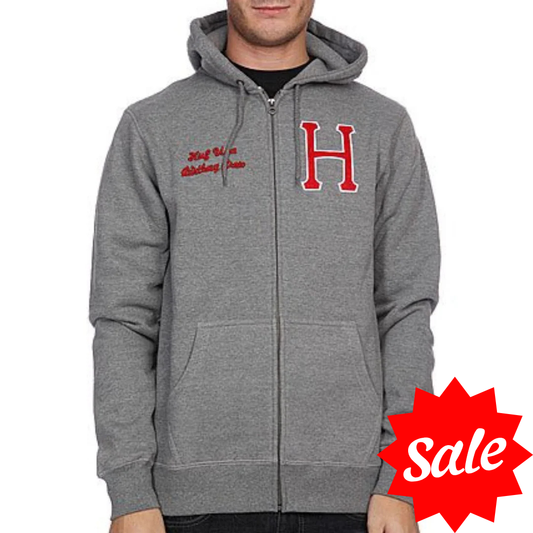 Huf USA DBC Zip Up Premium Hoodie - Grey Heather
