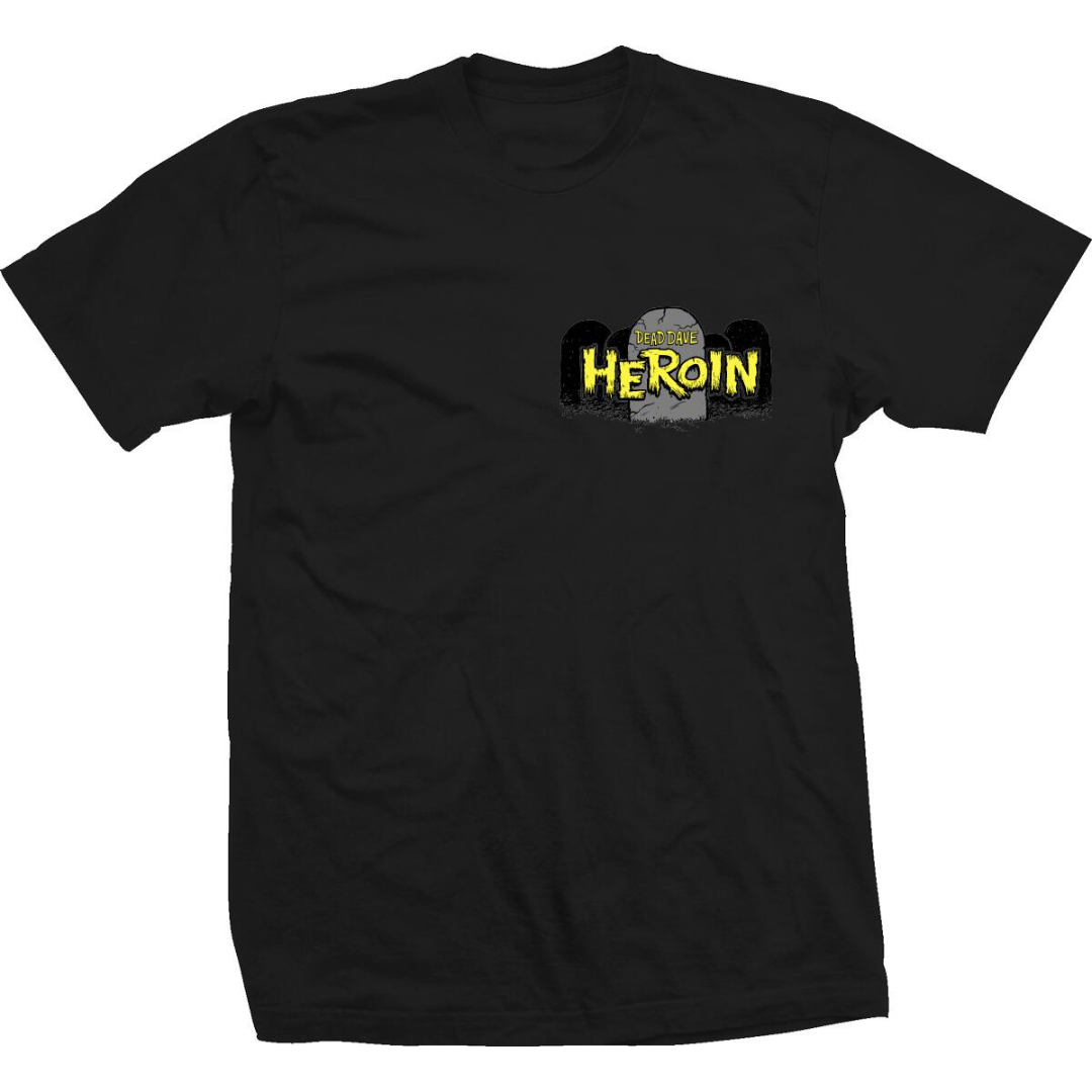 Heroin Skateboards Dead Dave Zombie T-Shirt - Black