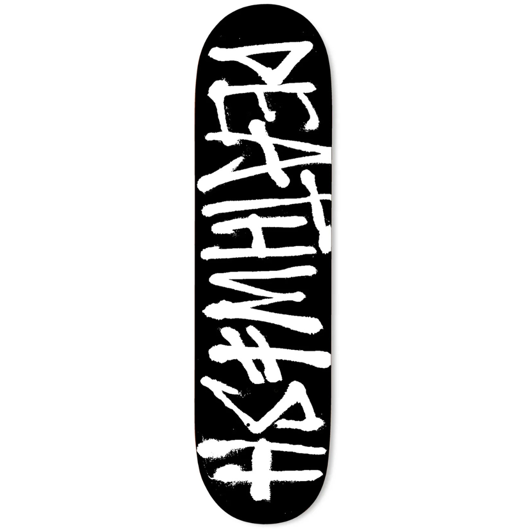 8.38" Deathwish Deathspray Skateboard Deck - Black / White
