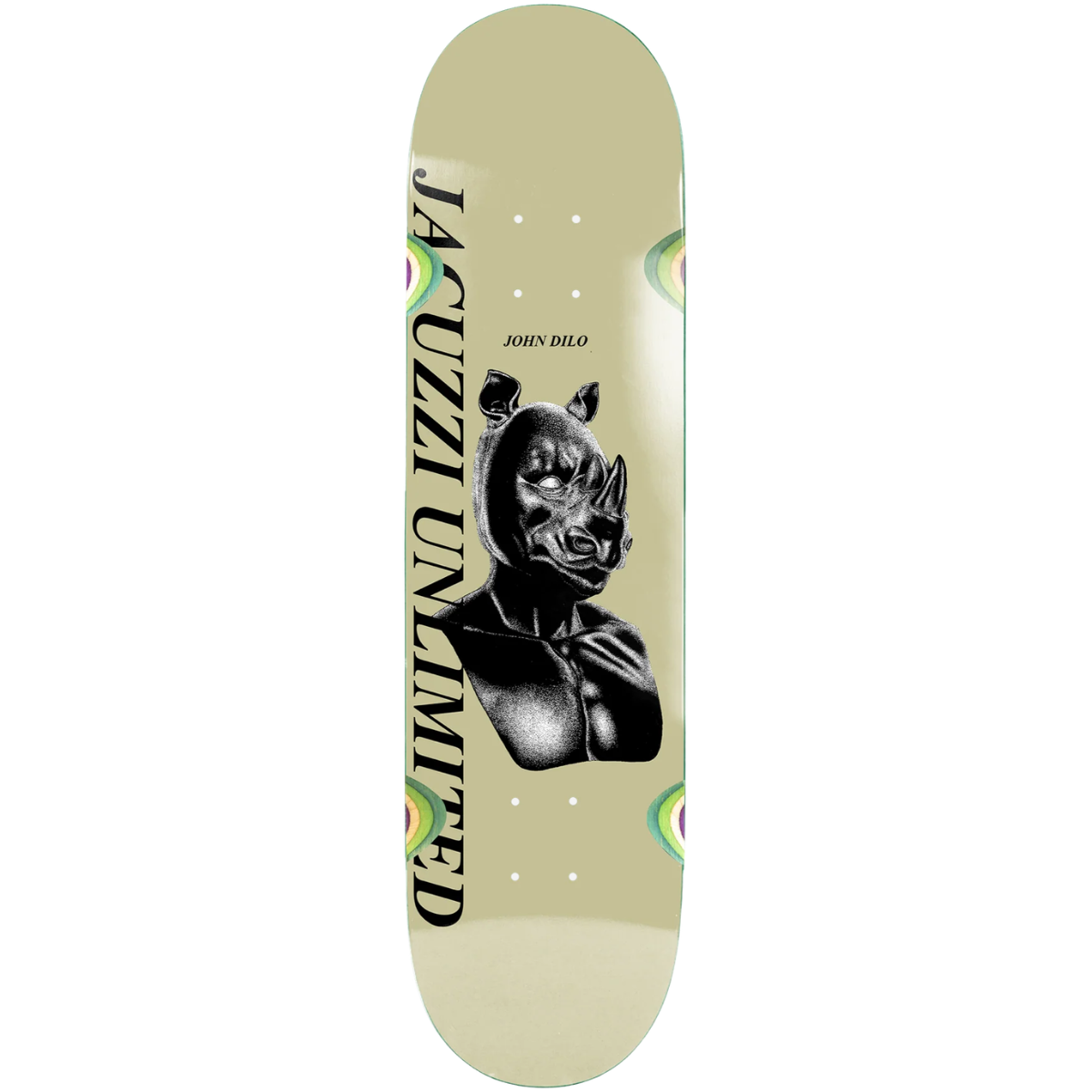 8.5" Jacuzzi Unlimited John Dilo Safe Word Skateboard Deck