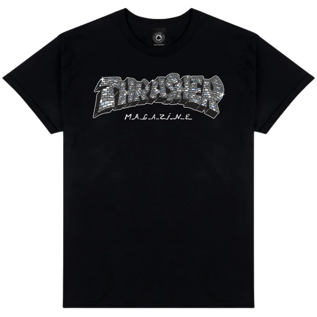 Thrasher Magazine Disco By Spanky T-Shirt - Black