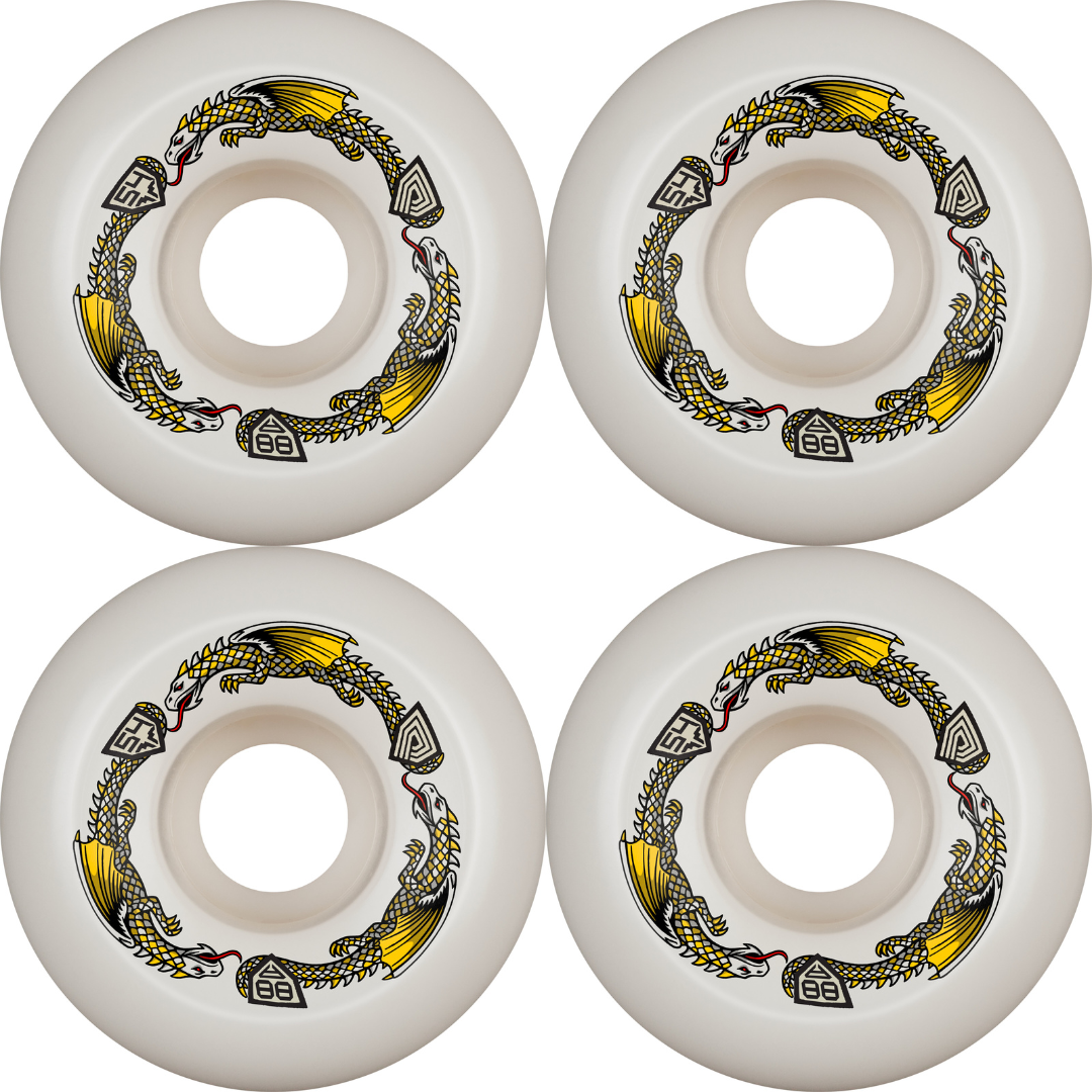 54mm Powell Peralta Dragon Formula Skateboard Wheels - 88a