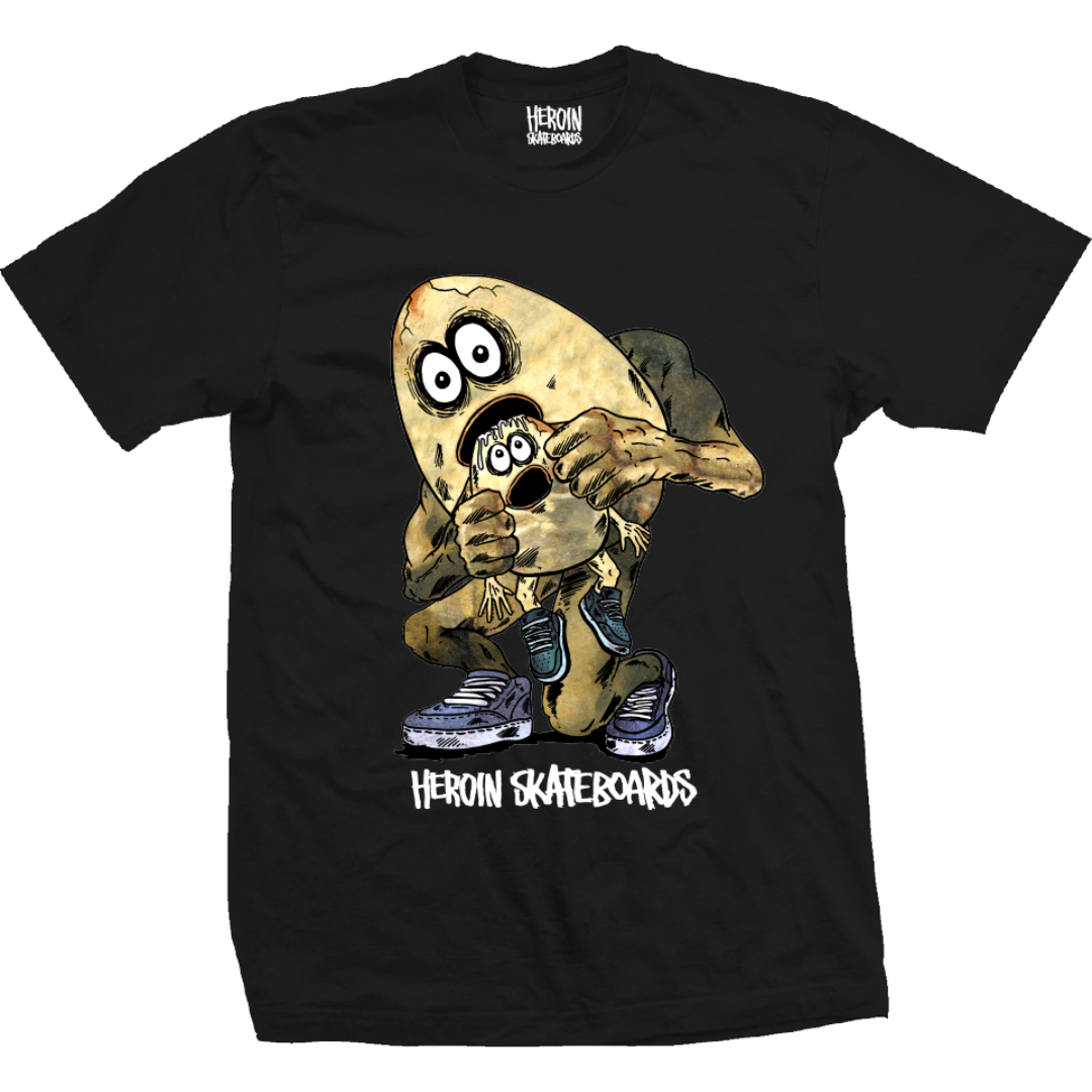 Heroin Skateboards Egg Eater T-Shirt - Black