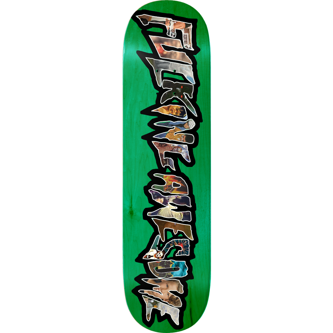 8.25" Fucking Awesome Jason Dill Big Logo Collage Skateboard Deck - Assorted Stains