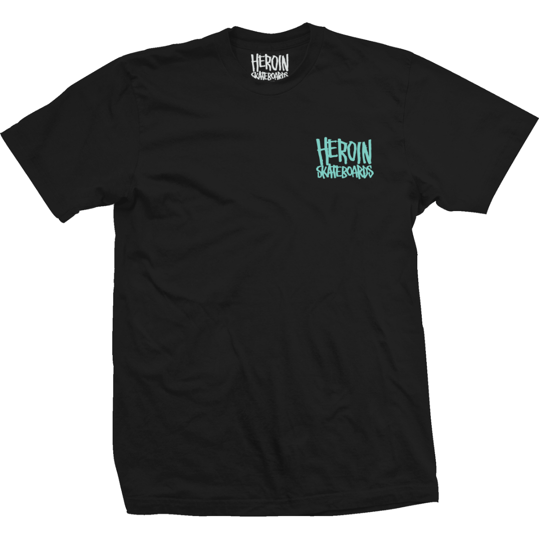 Heroin Skateboards Fried Boy T-Shirt - Black