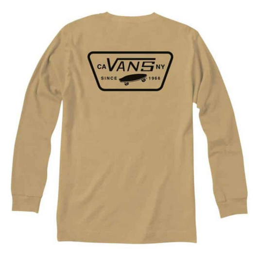 Vans MN Full Patch Back Long Sleeve Shirt - Taupe / Black