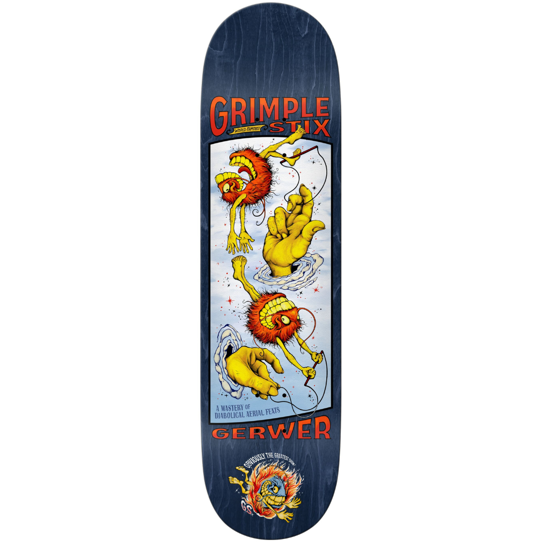 8.25" Grimple Stix Gerwer Obvious Greats Skateboard Deck - Assorted Stains